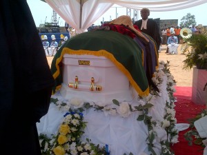 Late Justice Ndoma Egba lying in state yesterday