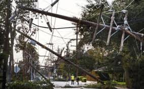 PHCN utility poles crashed  by the windstorm