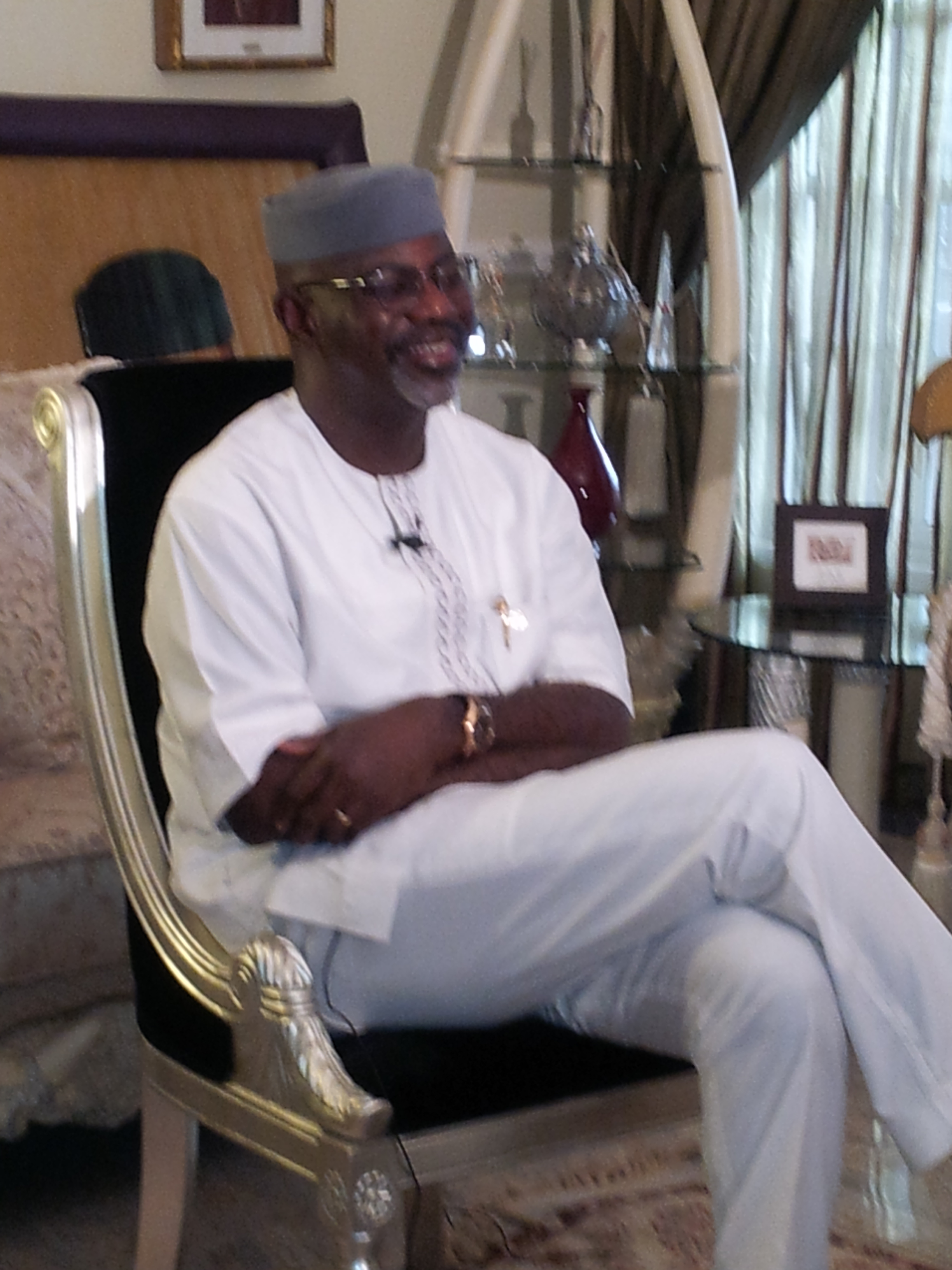 Governor Imoke during the interview in his country home in Itigidi