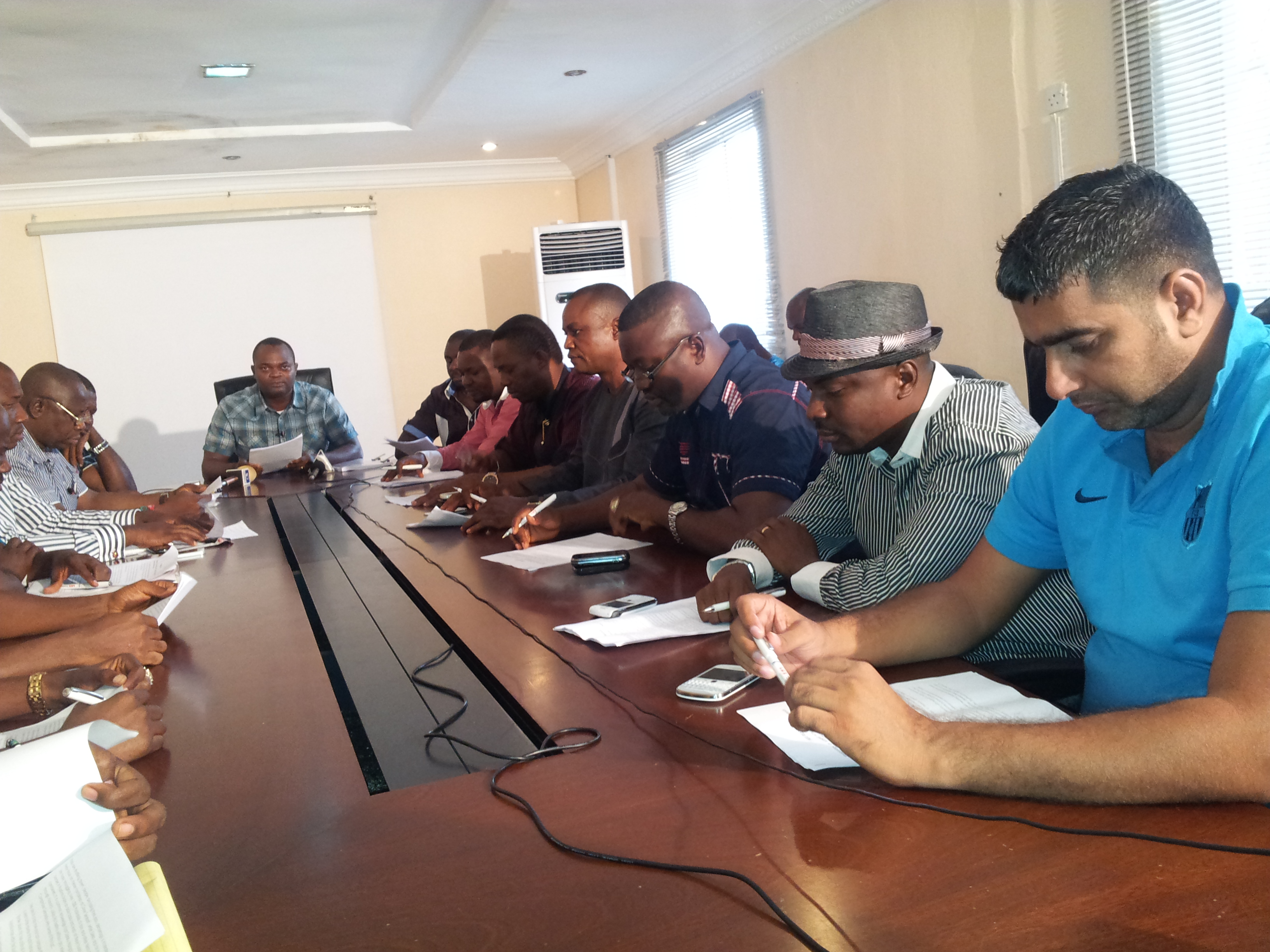 The group of investors in Tinapa during the press briefing