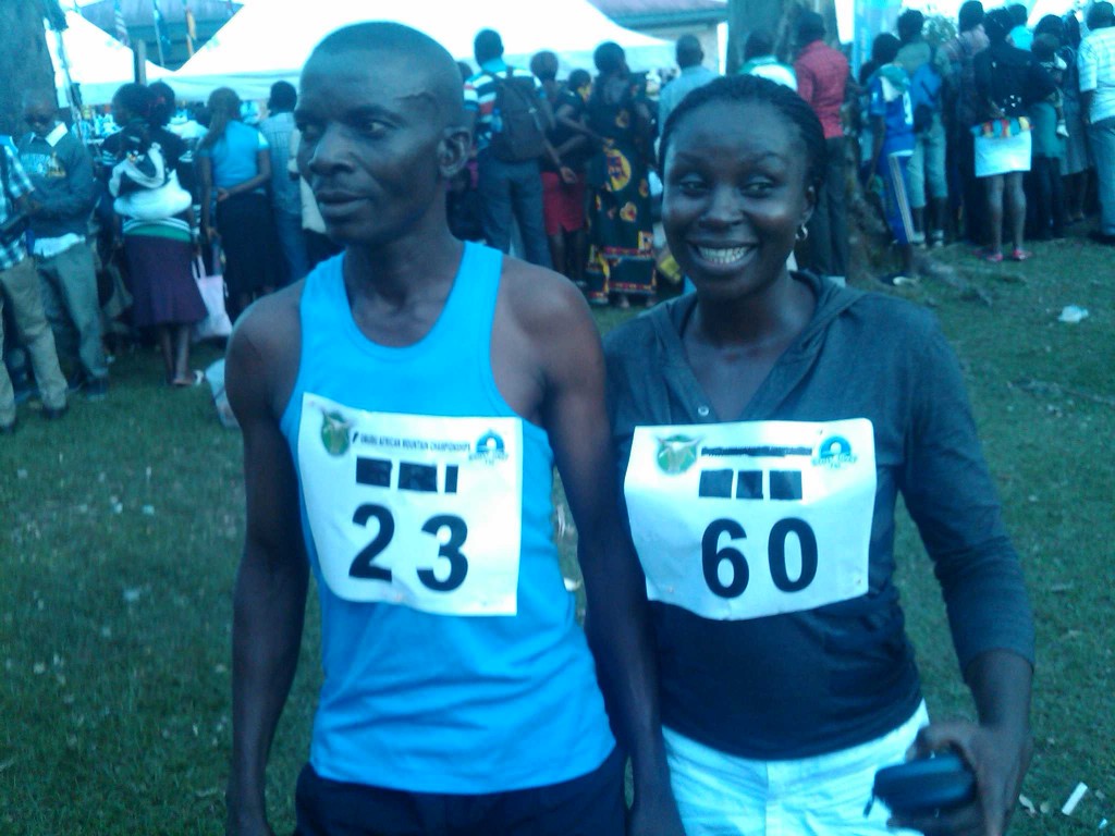 Odey Alenyo and Ohama Onazi, winners of the Media Race at the 9th Obudu International Mountain Race