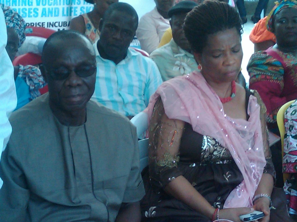 Ntufam John Okon, Cross River State PDP Chairman and Hon. Nkoyo Toyo during the program