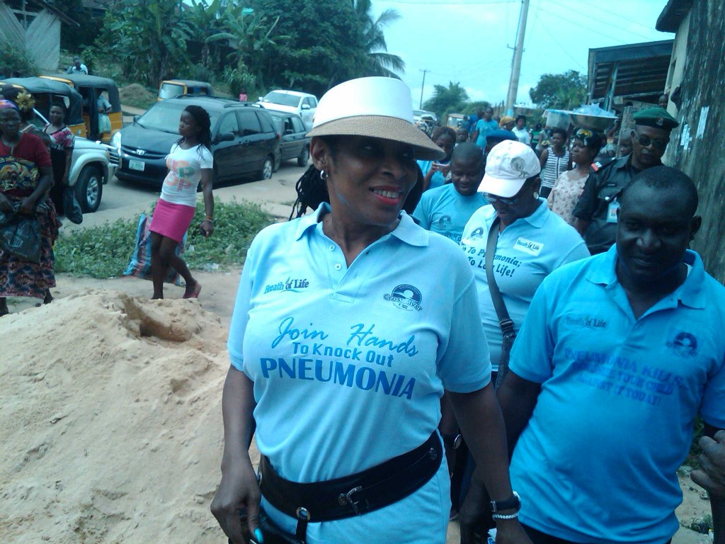 Mrs Imoke during the Pneumonia Day Walk