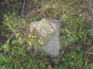 The stone Ntunkai places her feet to bathe and rest on her land where she was buried