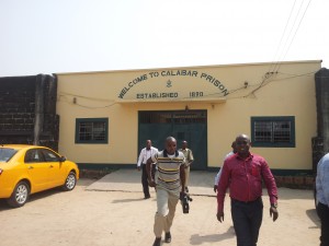 Hon. Paul Adah and journalists during the facility inspection in Calabar prison