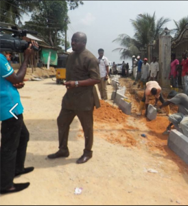 Barrister Legor Idagbo on inspection tour of projects