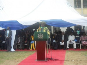 Governor Imoke speaking at the event