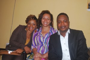 AGN National President, Ibinabo Fiberesima, middle; flanked by the new Cross River chapter chairperson, Monica Udofia, left; and the Director of Guild Services, DGS, Joe Omini to the right in a recent photograph when the AGN president visited Calabar