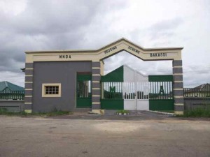 Main entrance gate, Bakassi Estate