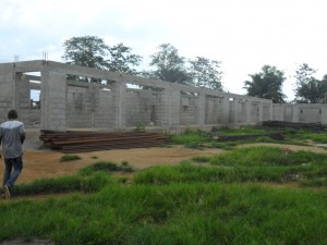 An ongoing block of classrooms under construction