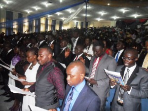 Cross section of the new doctors taking their oath yesterday