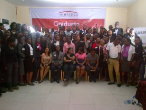 A cross section of graduands in group photograph