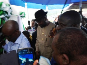 Alhaji Mohammed Wakil, Minister of State for Power during the commissioning of the power sub station