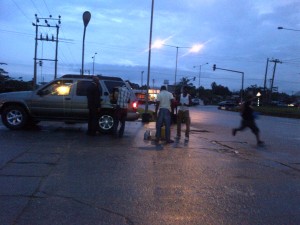 Black marketers making brisk business along a street in Calabar