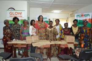 Mrs Imoke, (center) in a group photograph with beneficiaries