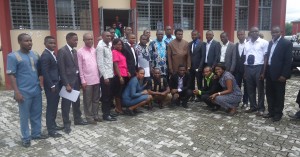 Newly inuagurated PGSG executives, Stakeholders and the university management in a group photo