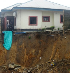 calabar flood 4 Dr. ogbaan's House At The Mouth Of The Gully