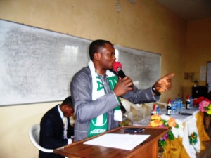 Agba Jalingo speaking at the event