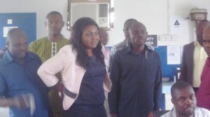 Mrs. Edith Amadi, Chairman Abi LGA and volunteers from Global Hands Medical Foundation during the flag off of the medical reach out