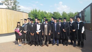 3rd from left in the first roll is Eyo Bassey Ndem and his colleagues in a group photograph during their graduation in Southampton