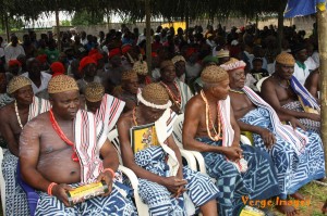 A cross section of traditional chiefs at the ceremony