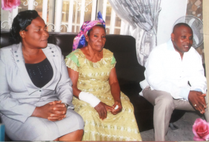 (middle) Later Mrs. Akador Elizabeth Odu, Rekpene Bassey, Cross River Security Adviser (right) and his sister