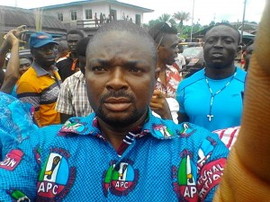 Hon. Effiong Ekarika during the cross over ceremony on Saturday in Calabar