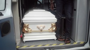 Casket bearing the remains of late Jude Okwe