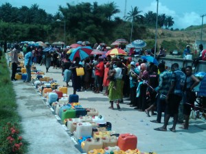 Queuing for kerosene in Calabar