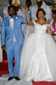 Bride and Groom during their bridal parade