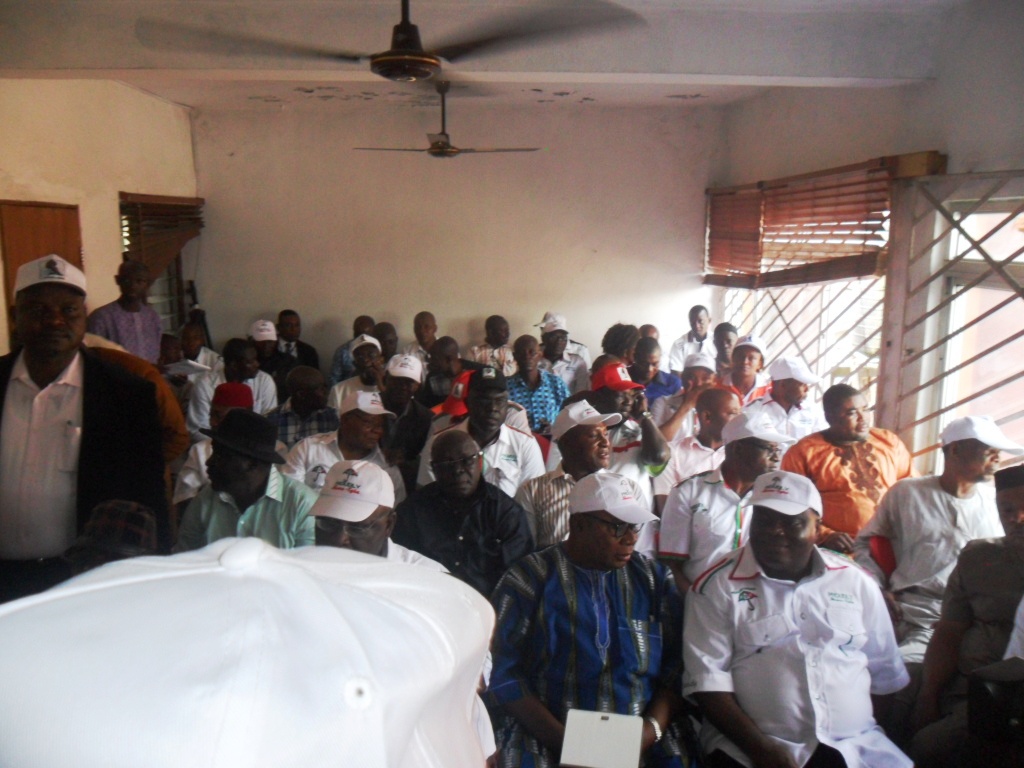 Dr. Sandy Onor, DG, Jedy Agba Campaign Organization seated in front with other supporters at the occasion