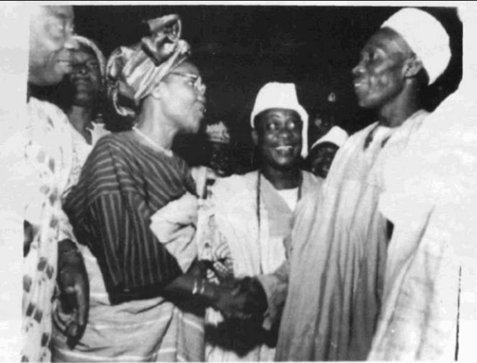 Nigeria's first Prime Minister, Tafawa Balewa in a hand shake