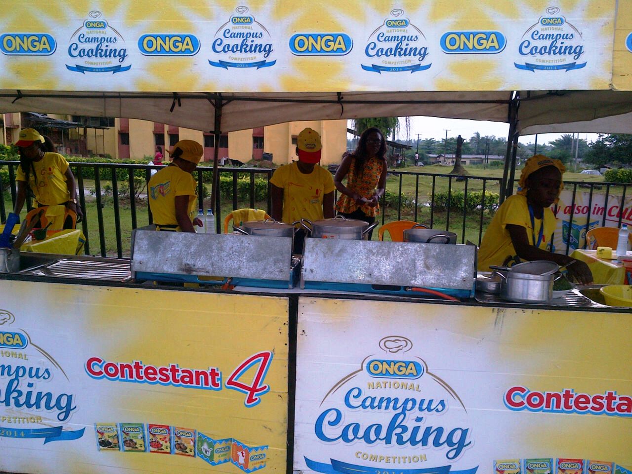 Contestants displaying their culinary skills
