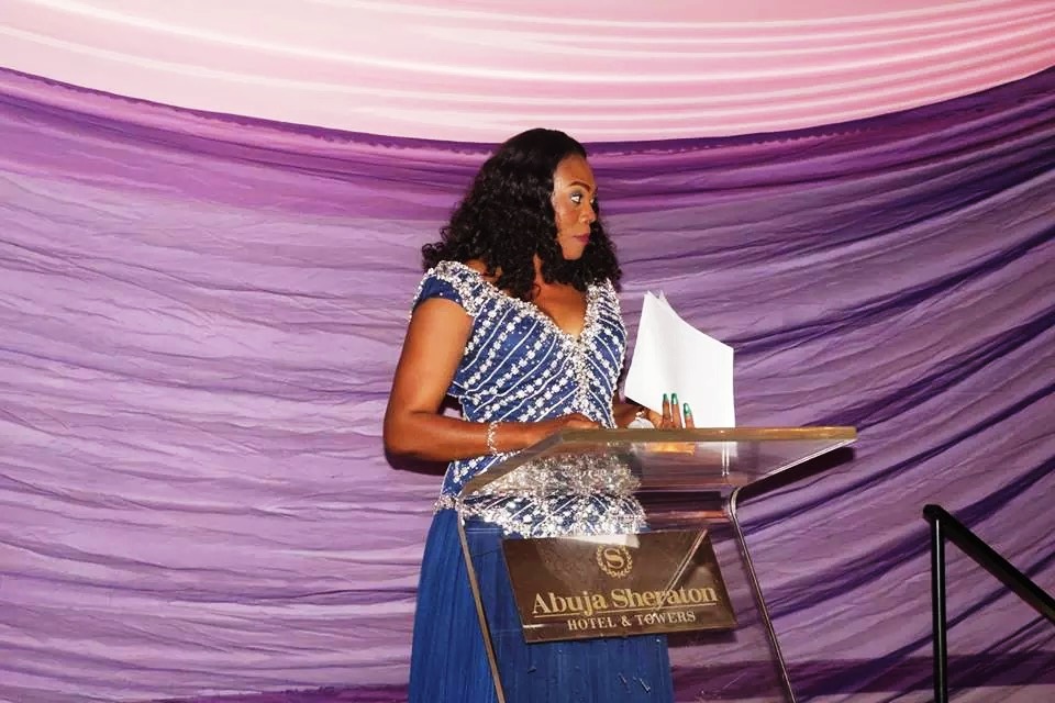 Ms. Theresa Udie, Founder, Wipe A Tear Today Initiative (WATTI) speaking at the event