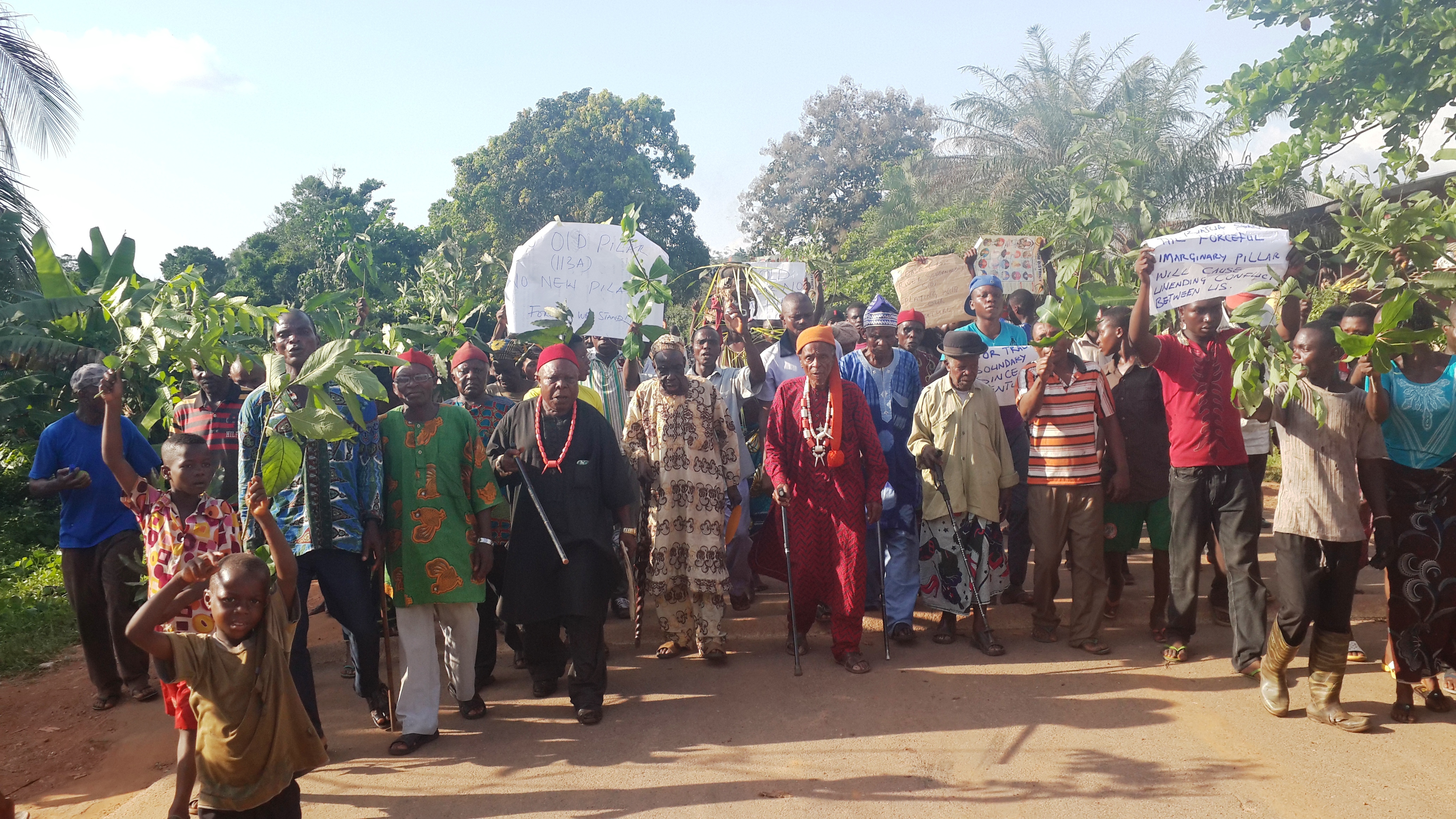 90 year old village head leading Danare people in protest
