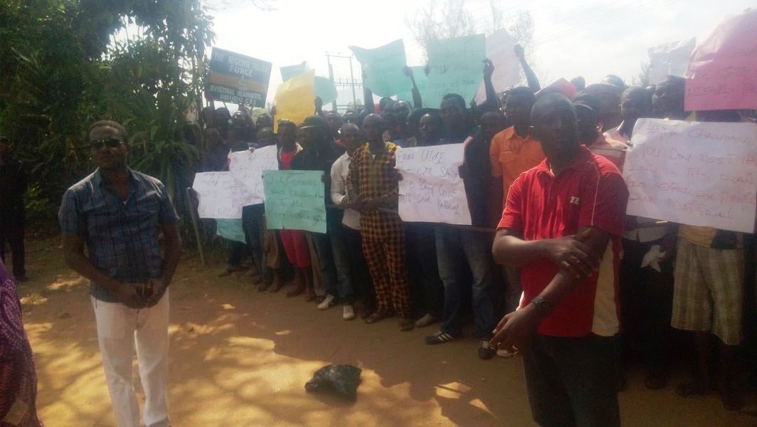 Protesters in Obudu