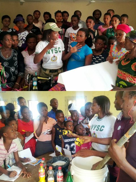 Caroline Tochukwu Nwosu in one of the session with her trainees