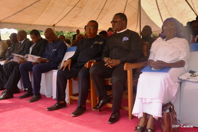 Governor Ayade and his Deputy, Ivara Esu, Former Governors Imoke, Duke and Ebri at the funeral of former deputy governor, Elder Walter Eneji