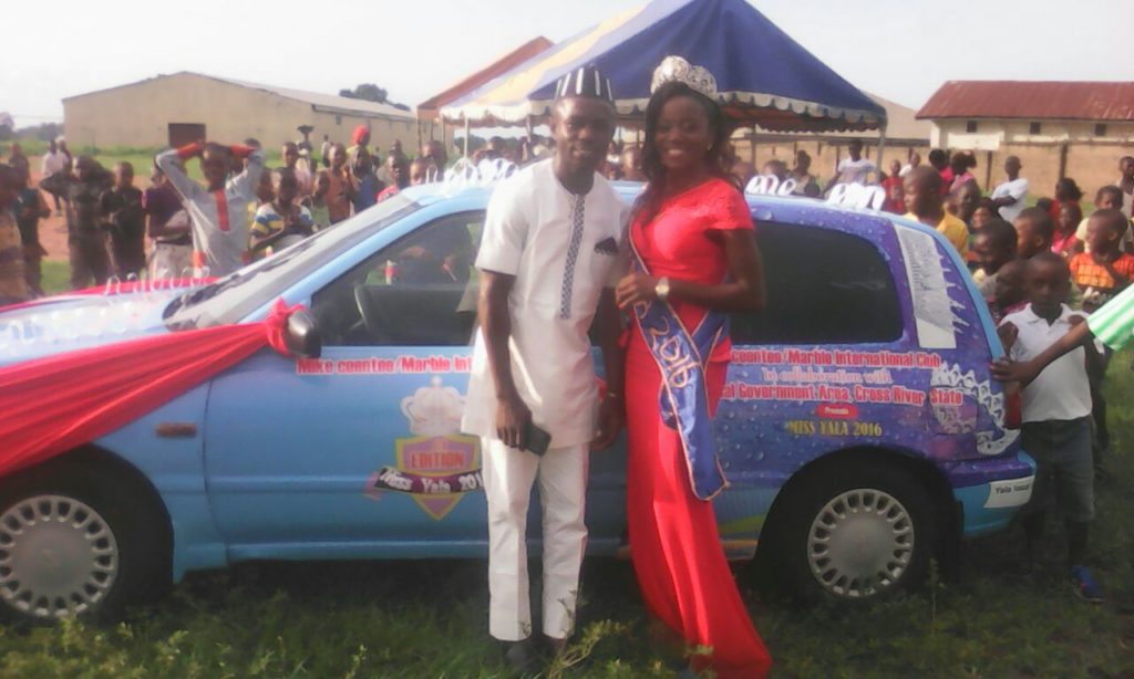 Newly crowned Ms Yala, Jesustina Ogar poses with her prize