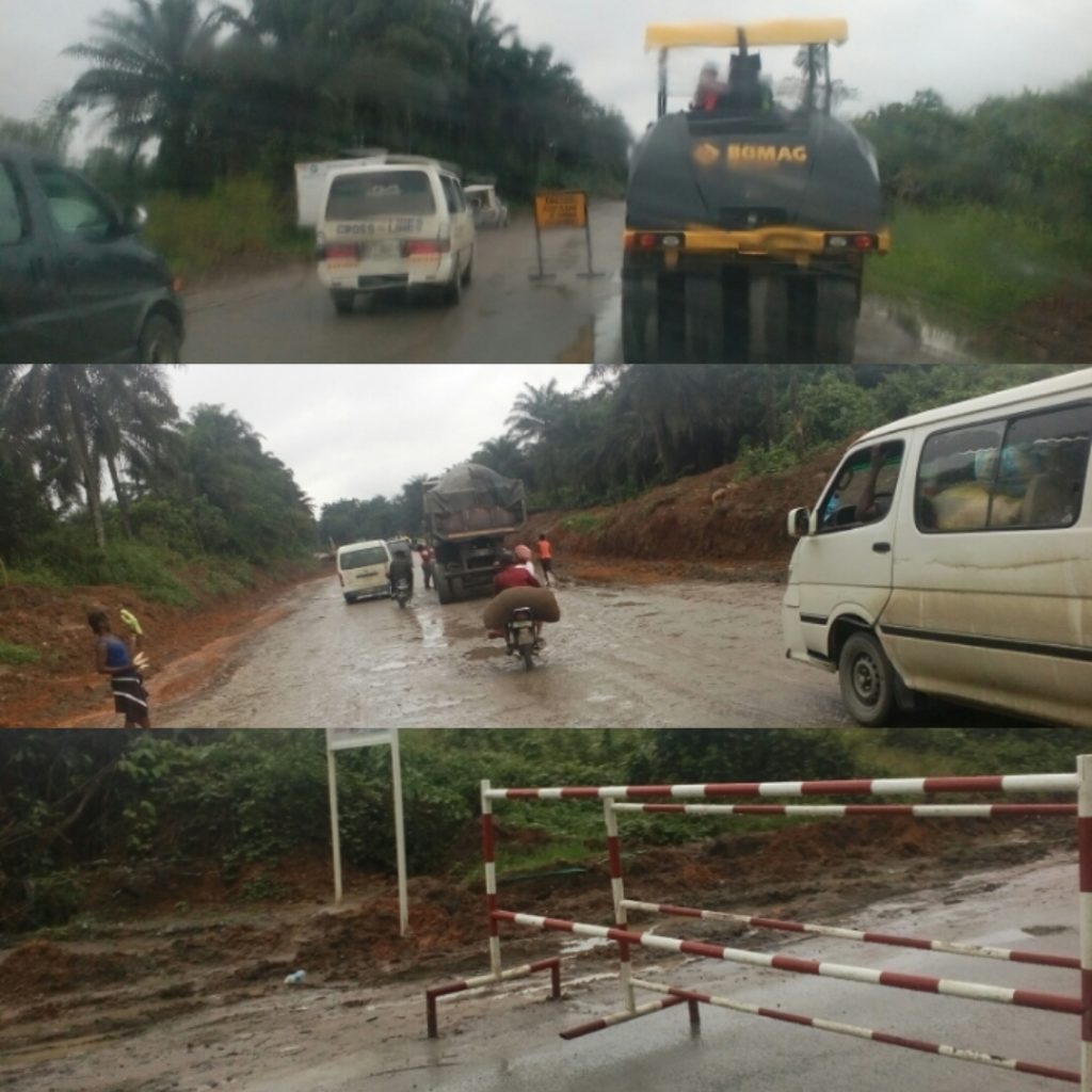 Ongoing rehabilitation of the Calabar - Itu road