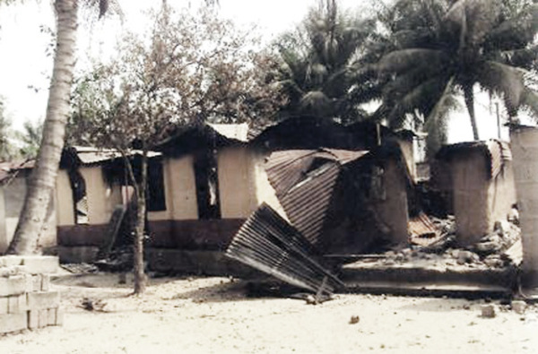 Scene from the recent communal crisis in Abi LGA