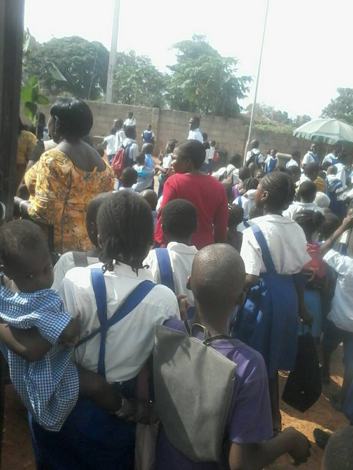 Pupils join teachers in protesting non payment of salary arrears
