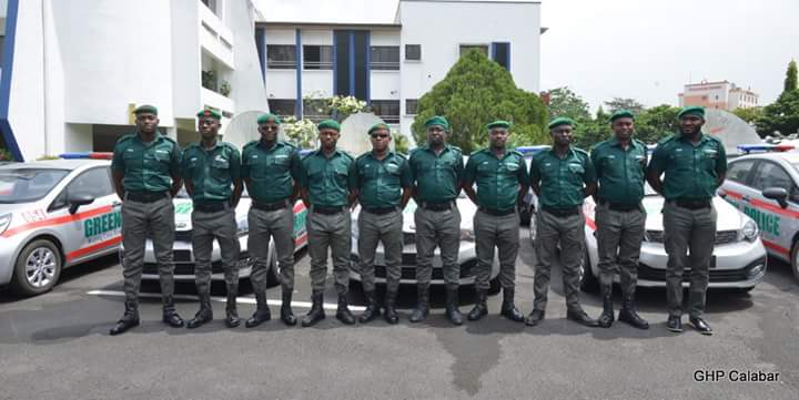 The 10 cadets pose in front of their vehicles(Photo Credit: Govt House Calabar/Dan Williams)