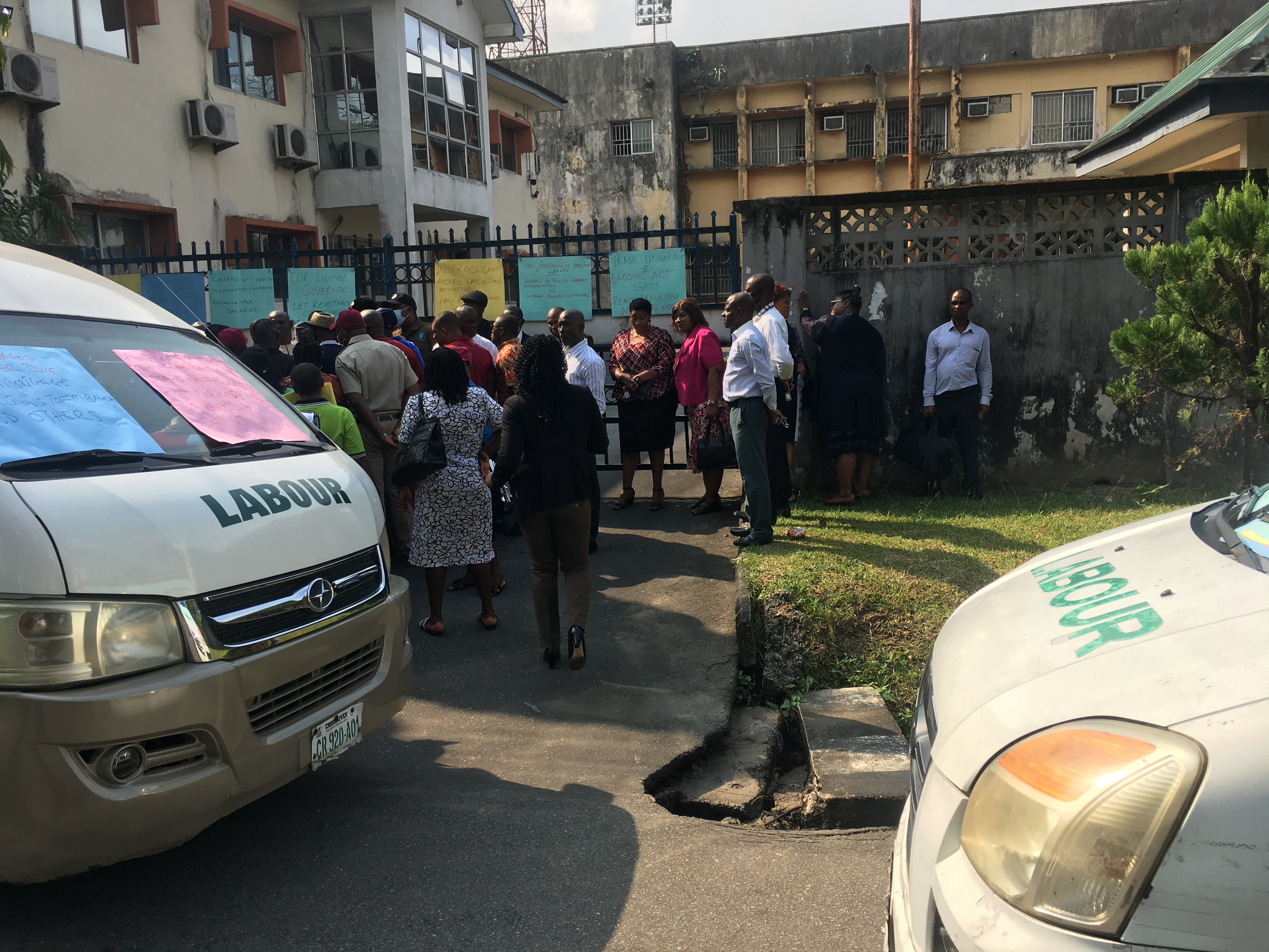 Labour unions NLC and TUC protest in Calabar January 11 2021