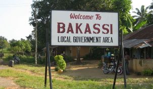 A signage inscribed with "Welcome To Bakassi Local Government Area." located near the entry point to the old Ikang wards of Akpabuyo Local Government Area.
