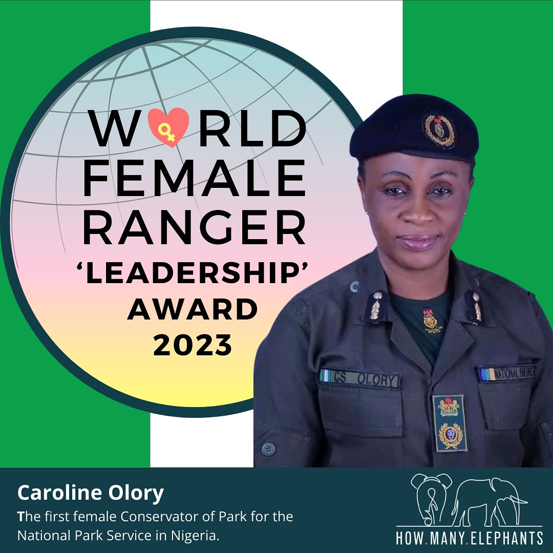 The first female Conservator of Park of the National Park Service, and Conservator in charge of the Cross River National Park, CP Caroline Olory