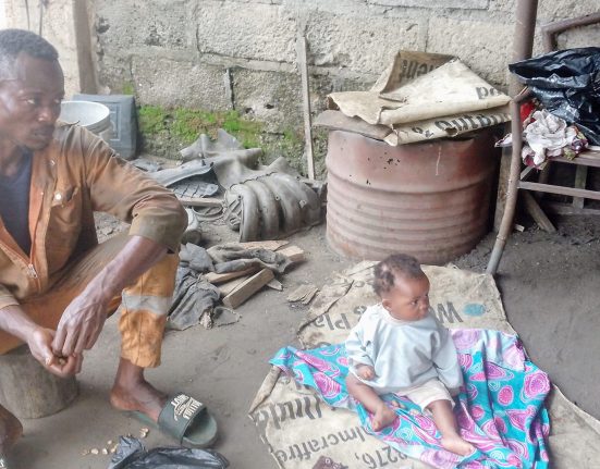 Abandoned baby and father