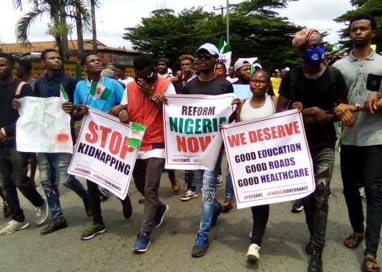 The 2020 #ENDSARS Protest. Photo credit: CrossRiverWatch/Patrick Obia