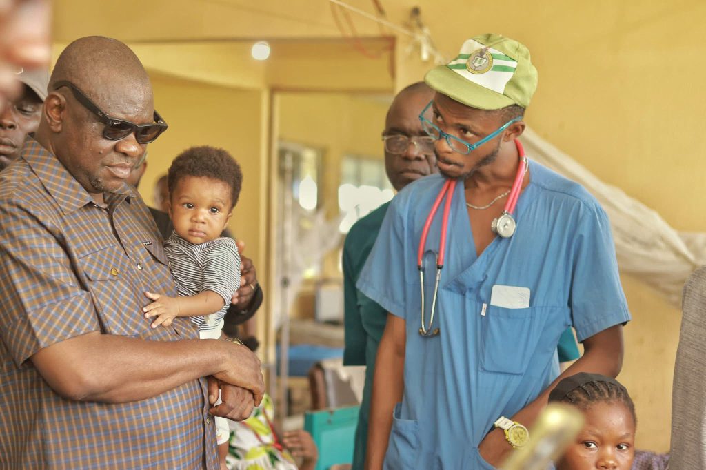 Sen Eteng Williams during an outreach program