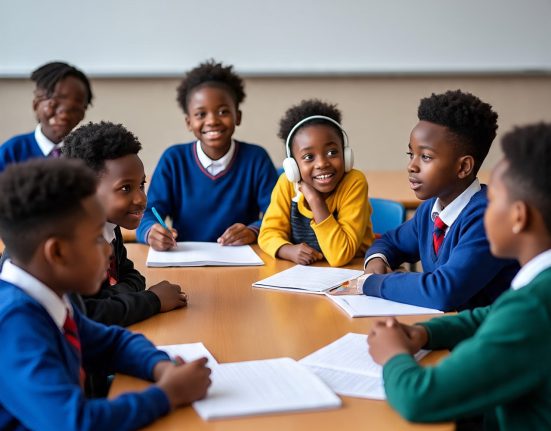 Nigerian students with special needs and regular students engaging in intellectual competition, promoting inclusion and diversity in education
